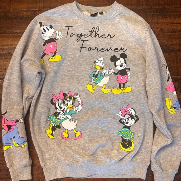 Disney Tops - Disney MICKEY AND FRIENDS “Together Forever” gray sweatshirt